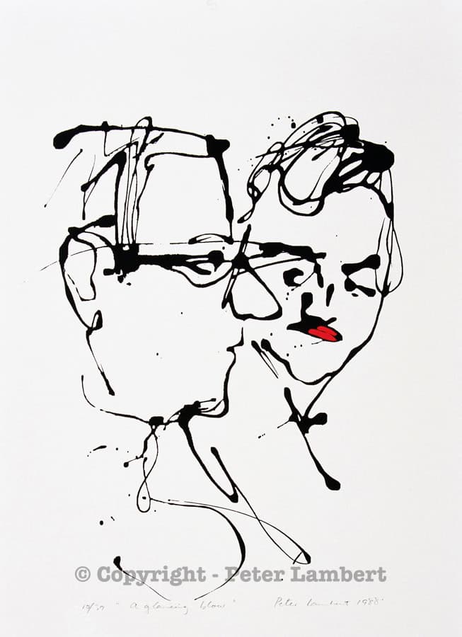 A Glancing Blow - 1988, Screenprint on paper, Edition sold
