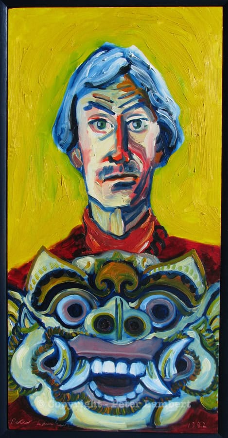 Don Driver with Balinese Mask - 1992, Sold