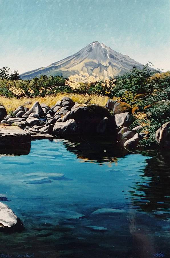 Mt. Taranaki and Pool, Blue Rata Reserve